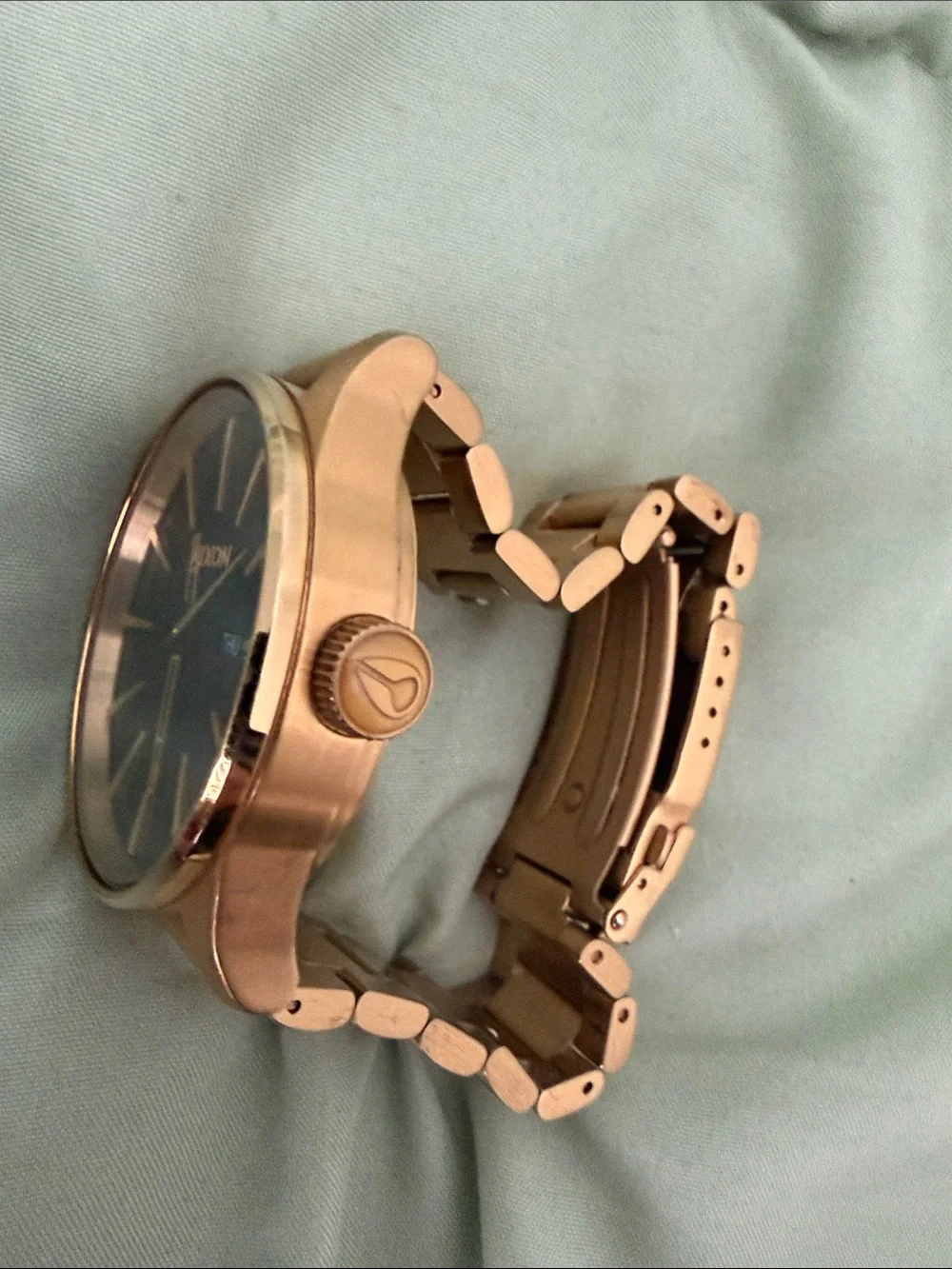 Nixon Gold Men's Watch with Black Dial